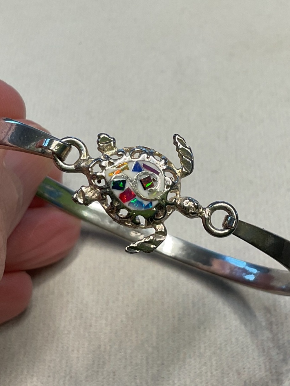 .925 silver turtle bracelet